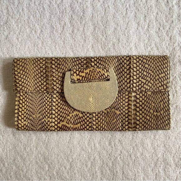 R&Y Augousti Handbags - R&Y Augousti Snakeskin/Stingray Clutch